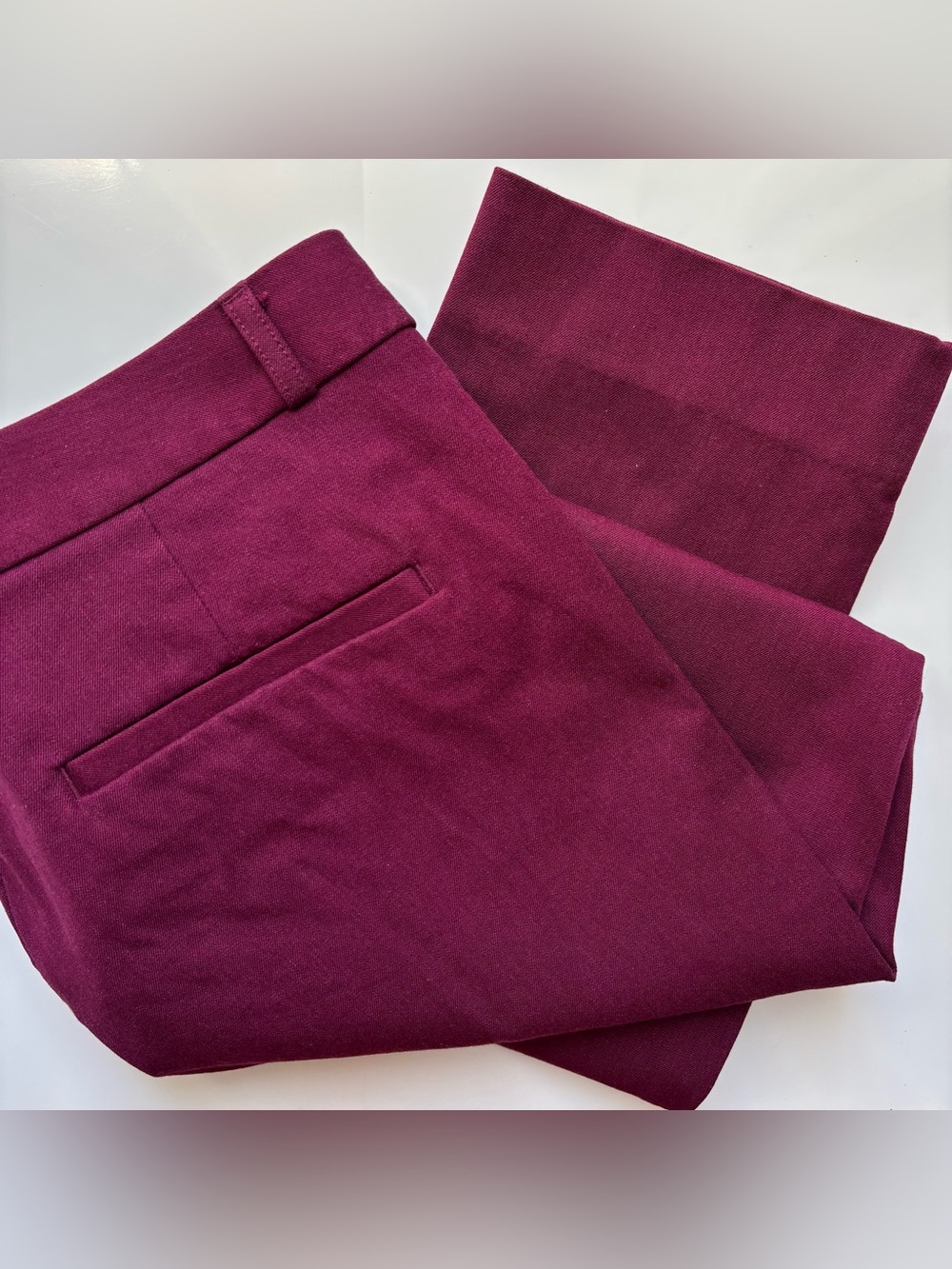 Banana Republic Sloan Womens Ankle Pants Size 12 Magenta Stretch Office Work